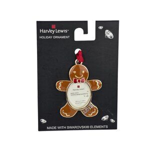 2015 Harvey Lewis Gingerbread Christmas Ornament Holiday Decoration Swarovski